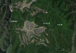 京都市メガソーラー航空写真（Googleマップより）
